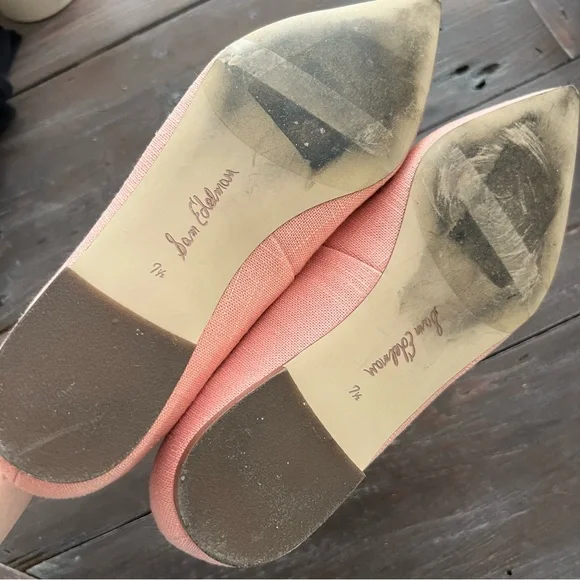 Sam Edelman canvas flats pointed toe pink 7.5 EUC - Picture 5 of 5
